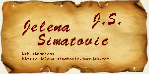 Jelena Simatović vizit kartica